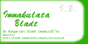 immakulata bladt business card